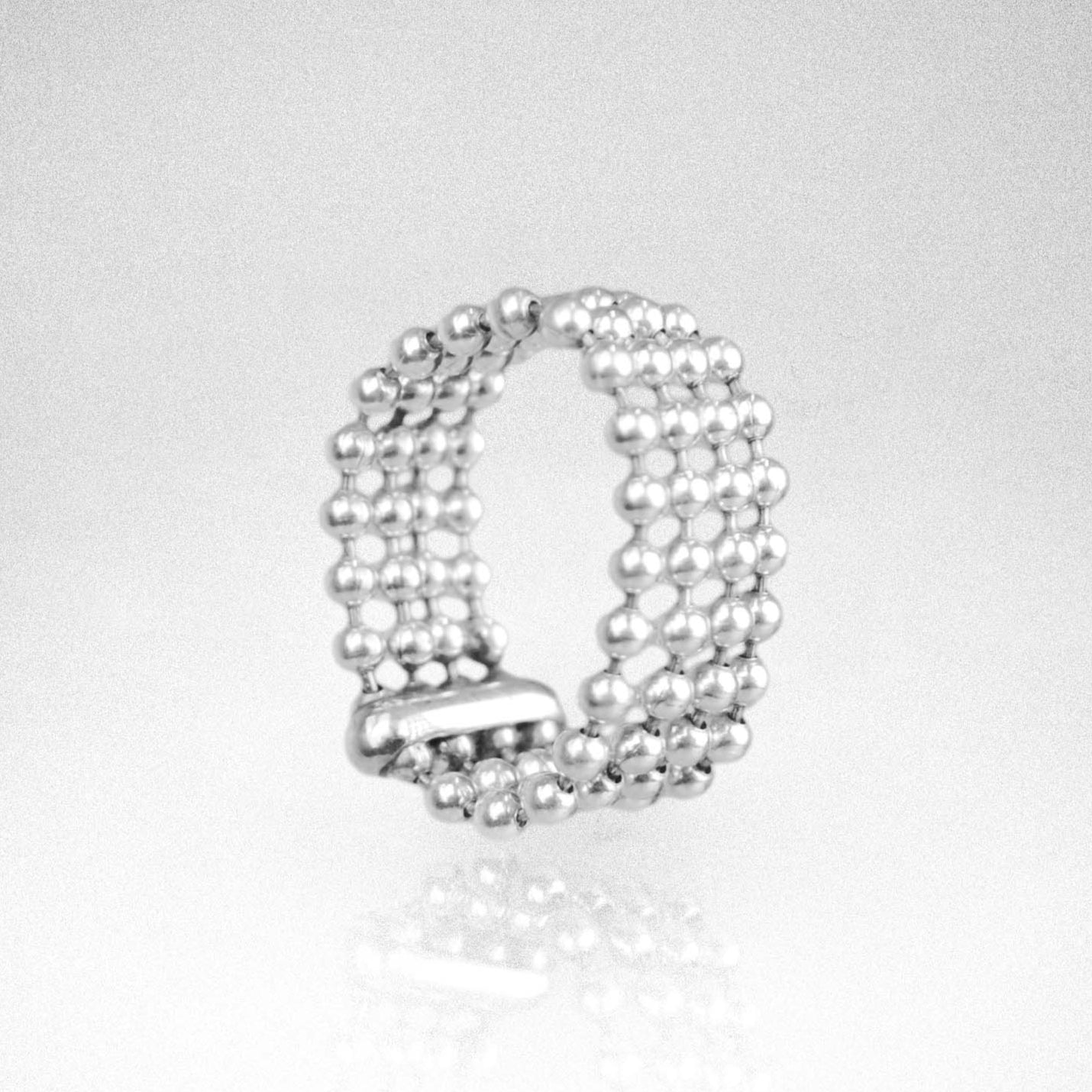 Anillo Cadena de bolas Plata 925