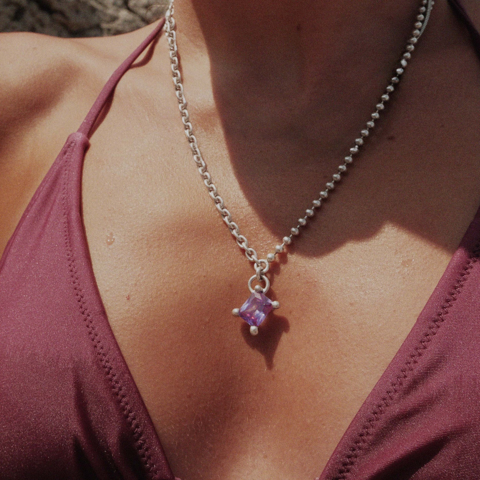 Cadena Doble con piedra