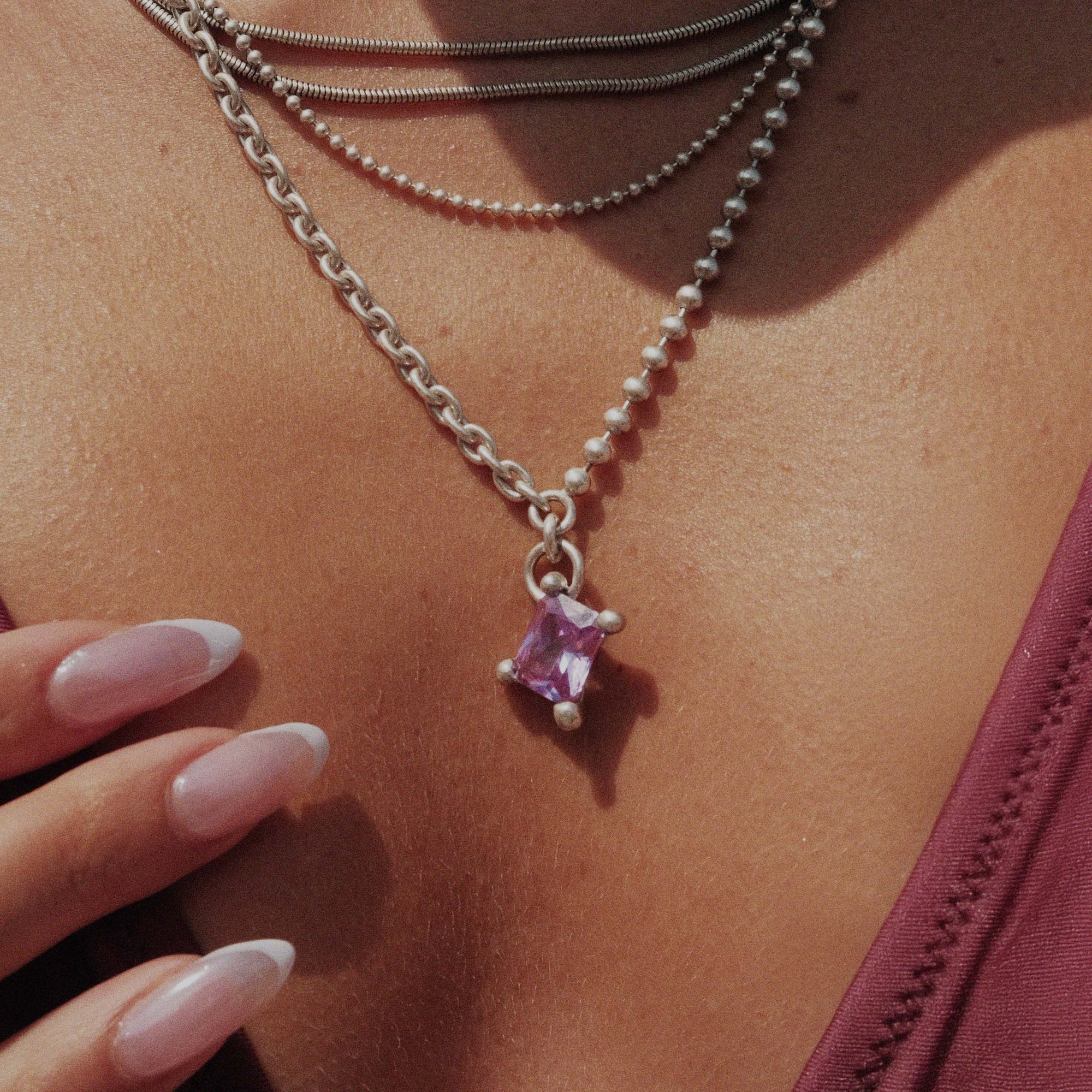 Cadena Doble con piedra