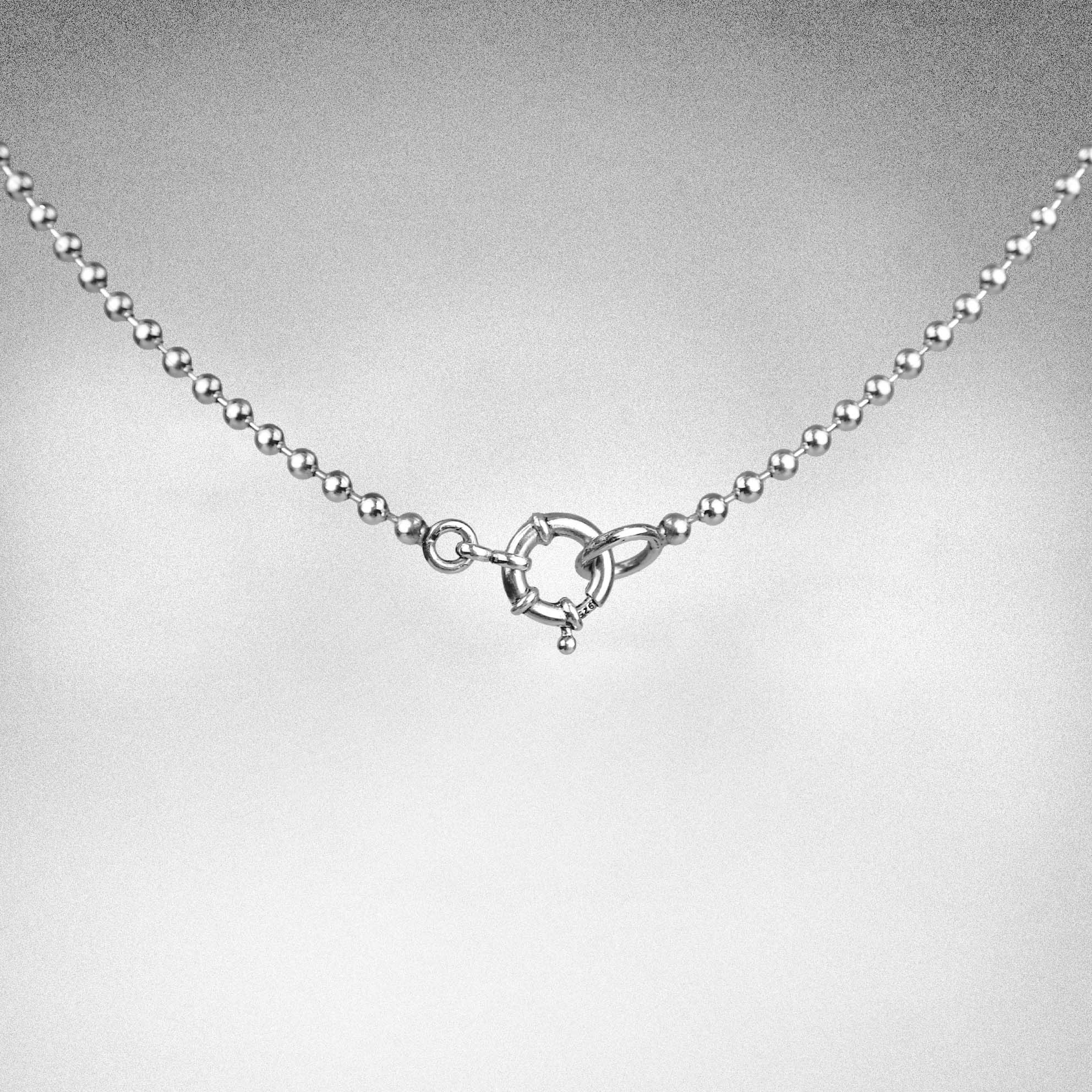 Choker de cuentas con cierre marinero plata 925