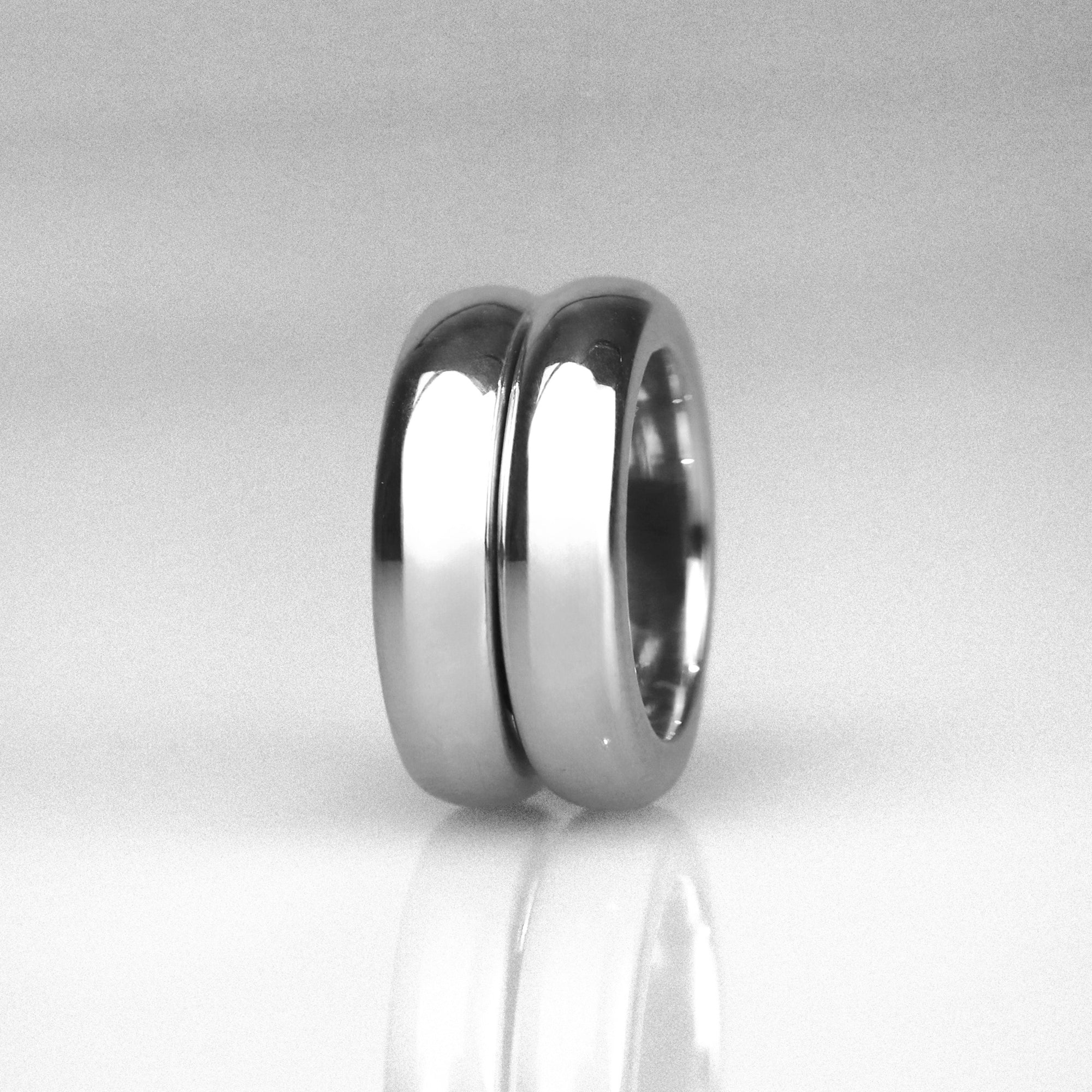 combo Anillo Stacker artesanal Plata 925
